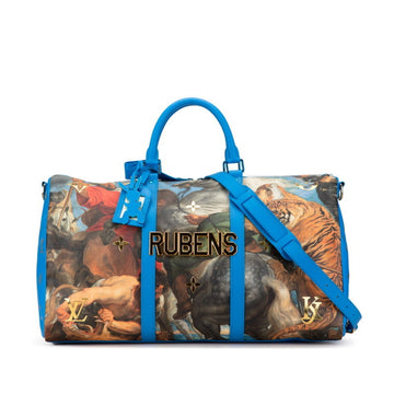 Louis Vuitton blue  Pvc Leather Boston Bag Shoulder Bag