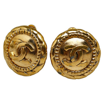Chanel CC Clip On Earrings Metal Earrings in Good condition