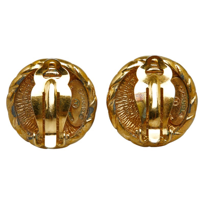 Chanel CC Clip On Earrings Metal Earrings in Good condition
