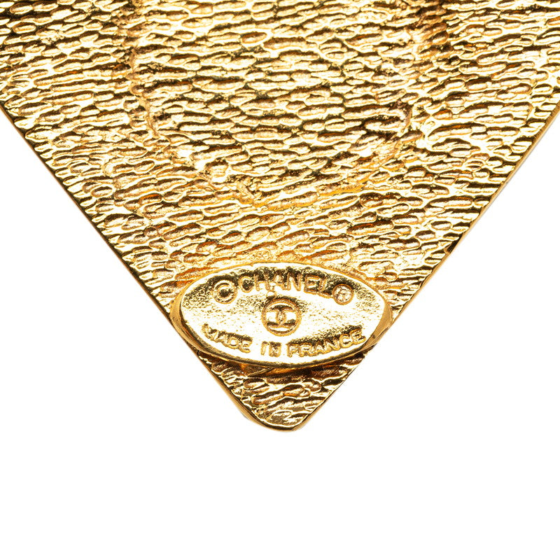 Chanel CC Diamond Frame Pendant Necklace Metal Necklace in Good condition