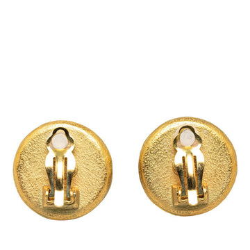 Chanel CC Frog Clip On Earrings Metal Earrings in Good condition