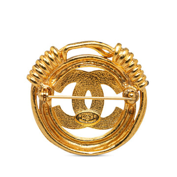 Chanel CC Logo Brooch Metal Brooch in Good condition