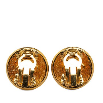 Chanel CC Clip On Earrings Metal Earrings in Good condition