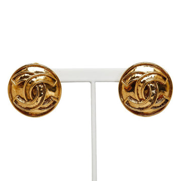 Chanel CC Clip On Earrings Metal Earrings in Good condition