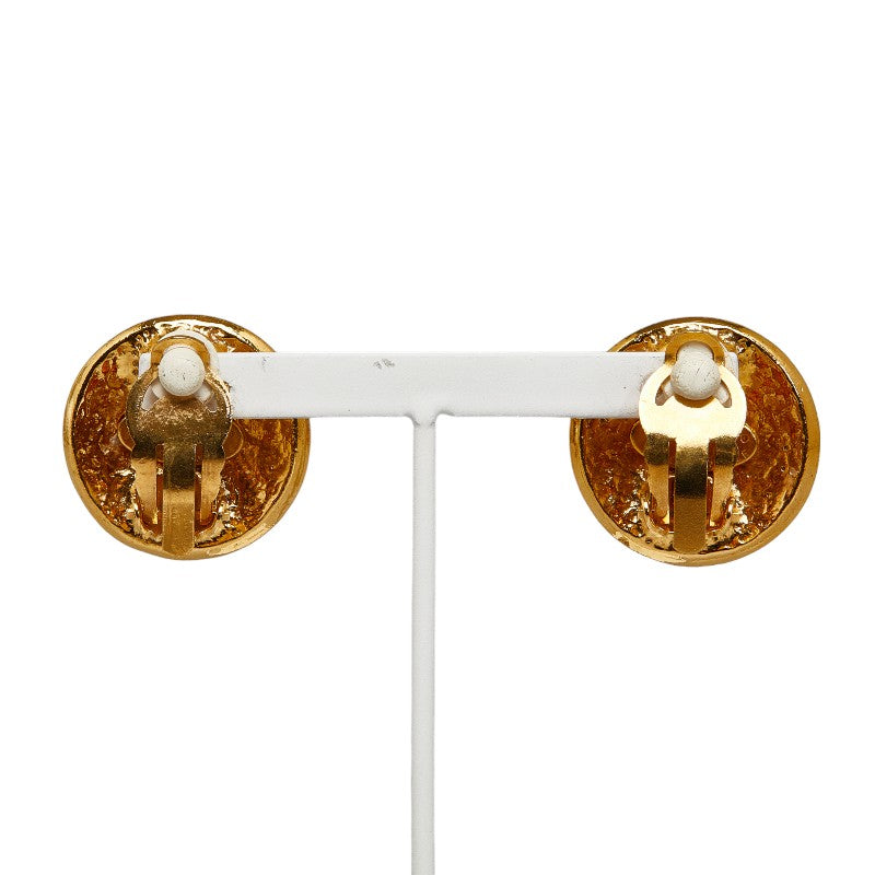 Chanel CC Clip On Earrings Metal Earrings in Good condition