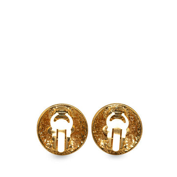 Chanel CC Clip On Earrings Metal Earrings in Good condition