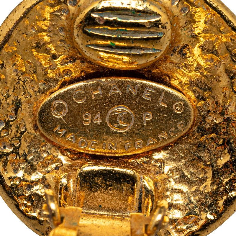Chanel CC Clip On Earrings Metal Earrings in Good condition