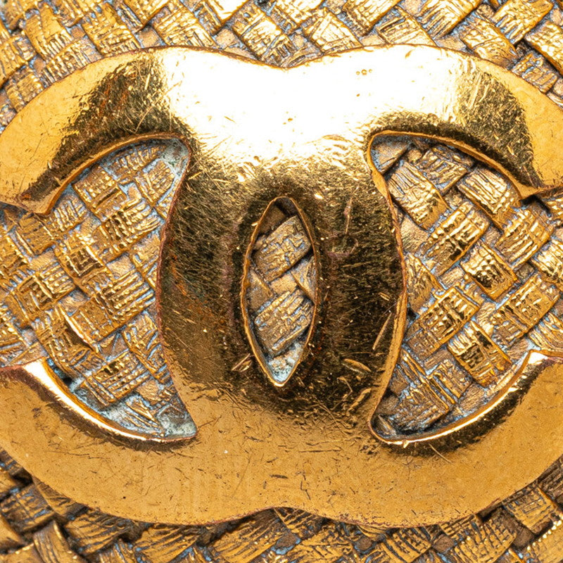 Chanel CC Clip On Earrings Metal Earrings in Good condition
