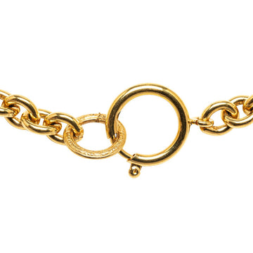 Chanel CC Oval Pendant Necklace Metal Necklace in Good condition