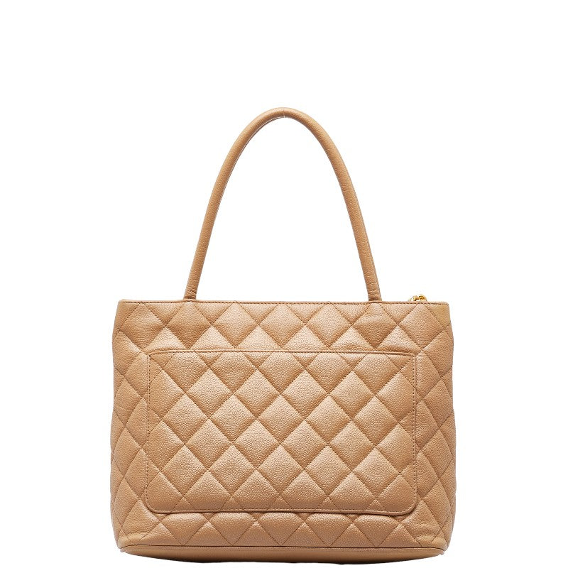 Chanel CC Caviar Medallion Tote Leather Tote Bag in Good condition