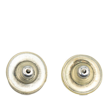 Chanel CC Logo Round Stud Earrings Plastic Earrings in Good condition