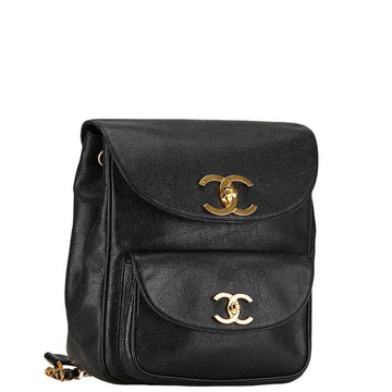Chanel CC Caviar Chain Backpack  Leather Backpack in Good condition