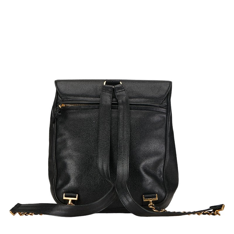 Chanel CC Caviar Chain Backpack  Leather Backpack in Good condition