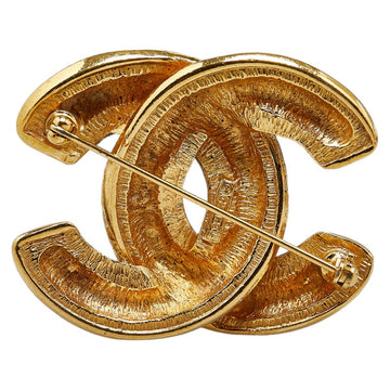 Chanel Quilted CC Logo Brooch Metal Brooch in Good condition