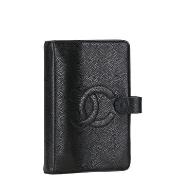 Chanel CC Caviar Planner Cover Leather Notebook Cover in Good condition