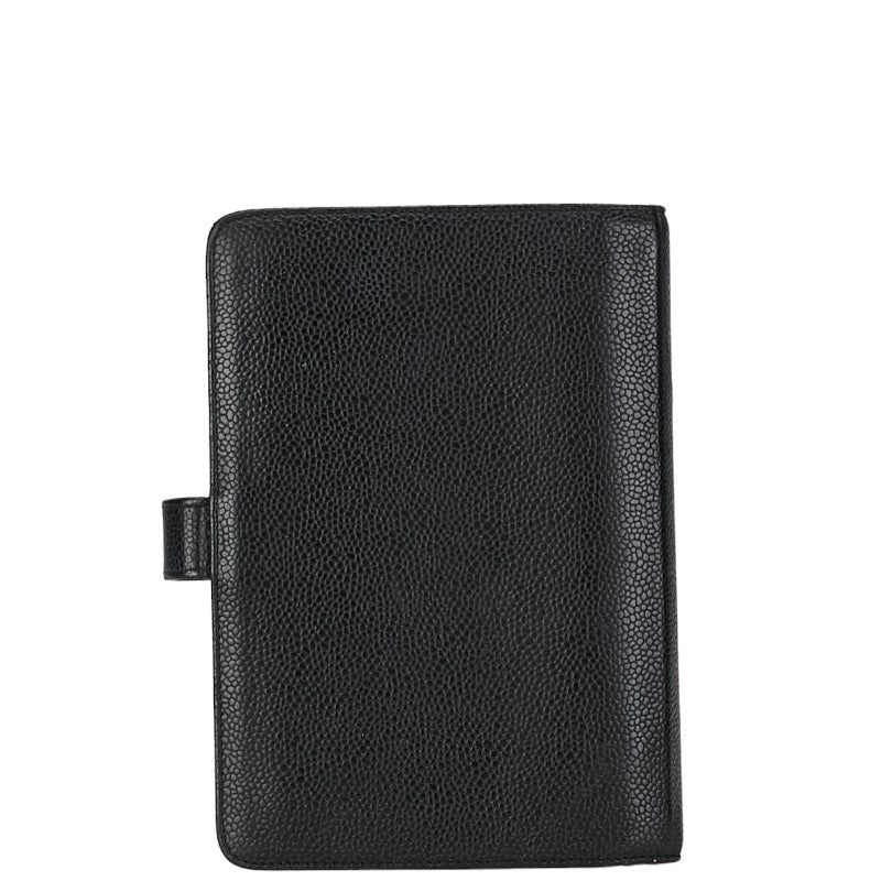 Chanel CC Caviar Planner Cover Leather Notebook Cover in Good condition