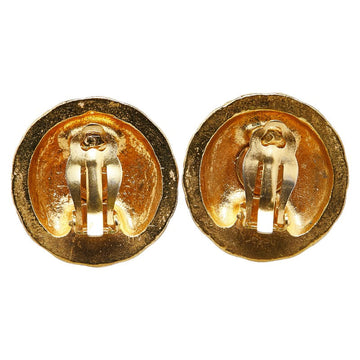 Chanel CC Clip On Earrings Metal Earrings in Good condition
