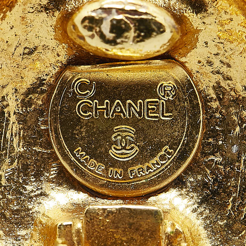 Chanel CC Clip On Earrings Metal Earrings in Good condition