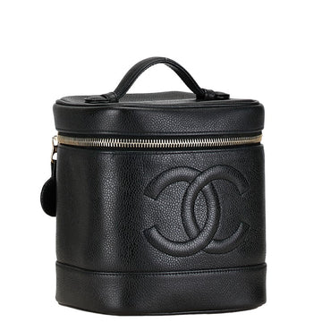 Chanel Vanity Bag Leather Vanity Bag A01998 in Good condition