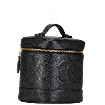 Chanel Coco Mark Vanity Bag Leather Vanity Bag ???? in Good condition