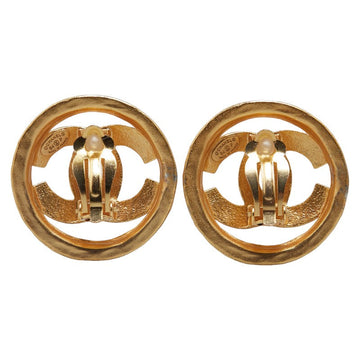 Chanel CC Clip On Earrings Metal Earrings in Good condition