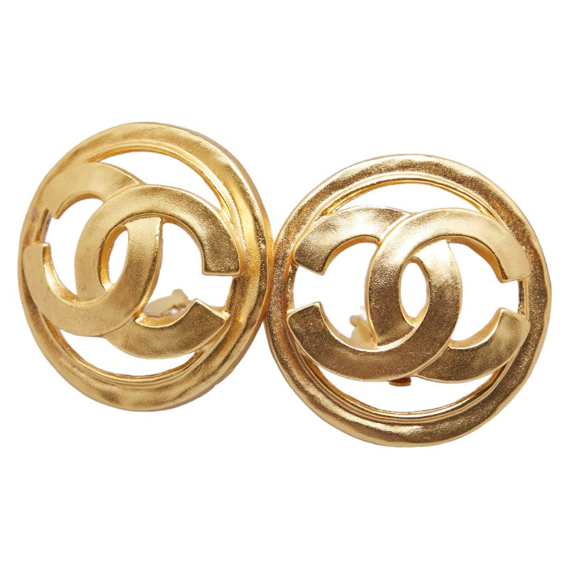 Chanel CC Clip On Earrings Metal Earrings in Good condition