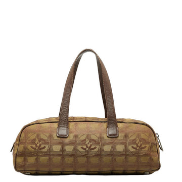 Chanel New Travel Line Mini Boston Bag Canvas Handbag in Good condition