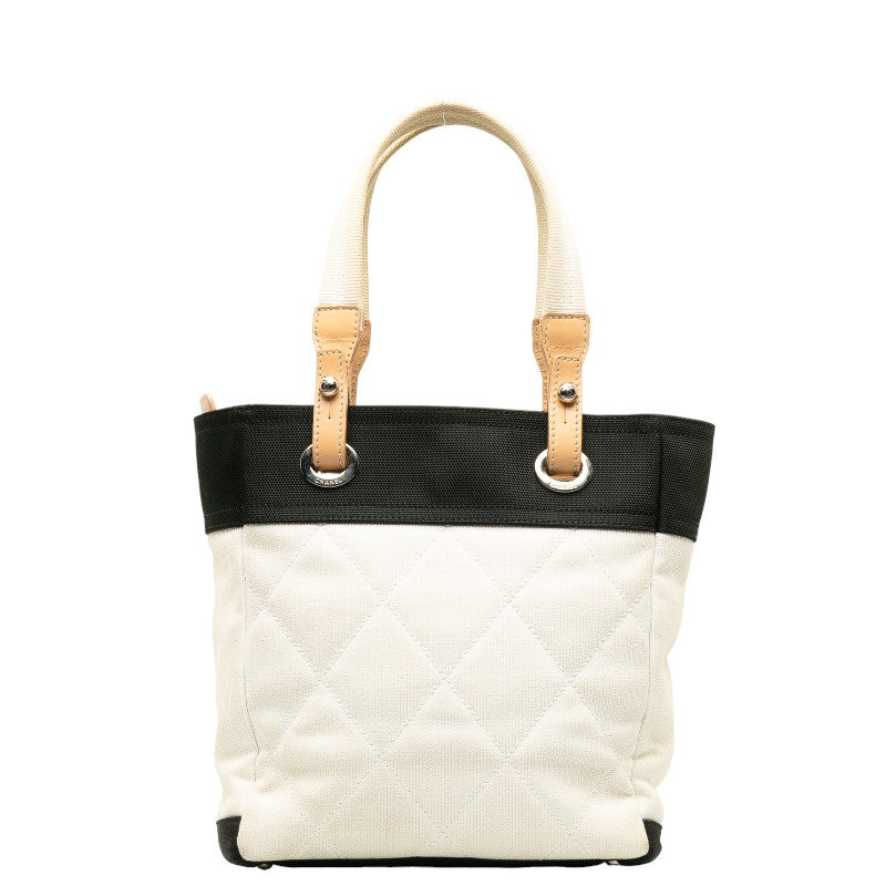 Chanel Small Paris Biarritz Canvas Tote Canvas Tote Bag in Good condition