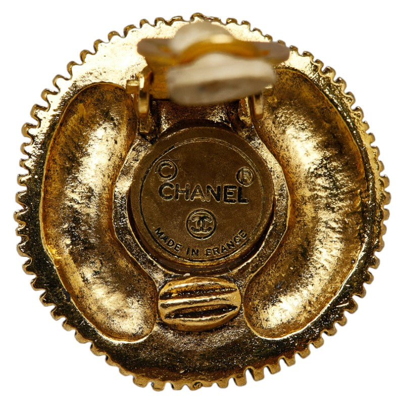 Chanel Faux Pear Clip On Earrings Metal Earrings in Good condition