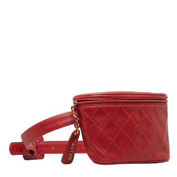 Chanel Quilted Caviar Belt Bag Leather Belt Bag in Good condition