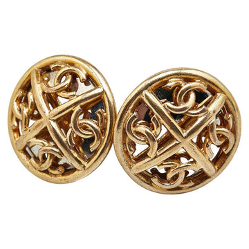 Chanel CC Clip On Earrings  Metal Earrings in Good condition