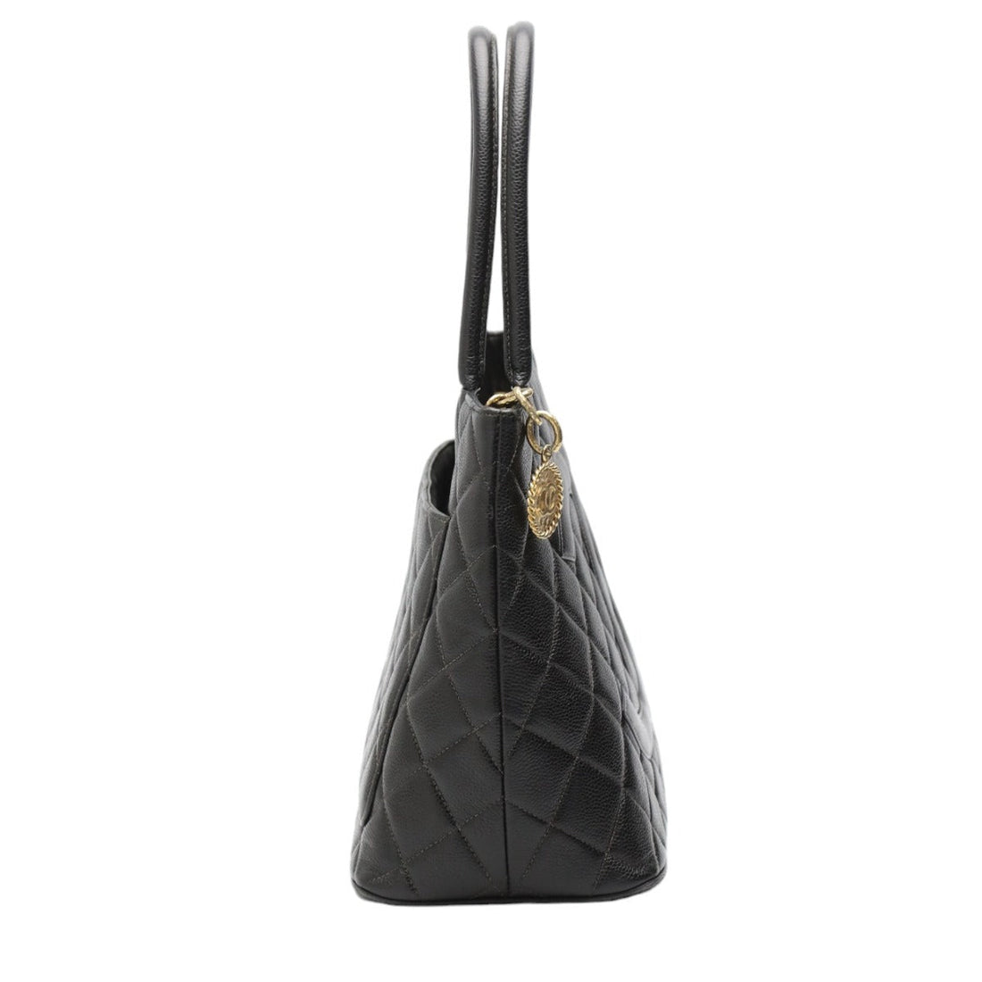 CHANEL Tote Bag Matt caviar skin black Handbag Caviar skin Replica Tote Women Used