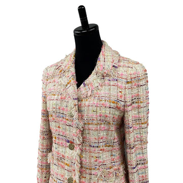 CHANEL tailored jacket cotton pink 40