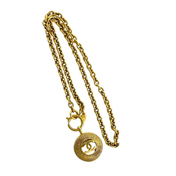 CHANEL Necklace Gold Plated gold