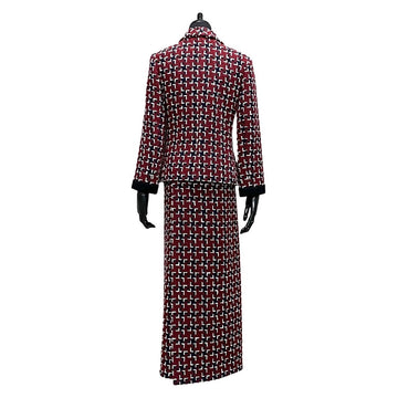 CHANEL setup wool Red 36