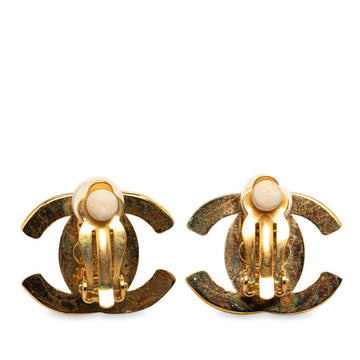 Chanel CC Turnlock Clip On Earrings Metal Earrings in Good condition
