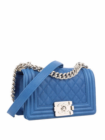 Chanel Blue Small Boy Bag.