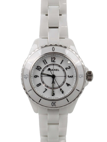 Chanel J12 Watch in White Ceramic and Steel 33mm.