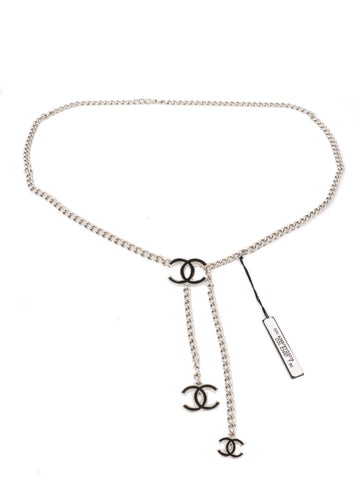 Chanel Silver Chain Belt.