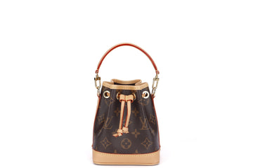 Louis Vuitton Nano Noé (M81266) Monogram, with Strap & Handle, with Dust Cover & Box