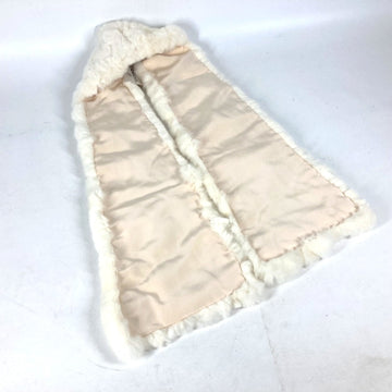 CHANEL Scarf Fur , Lapin white fur