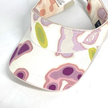 CHANEL Sun visor cotton pink All-over logo