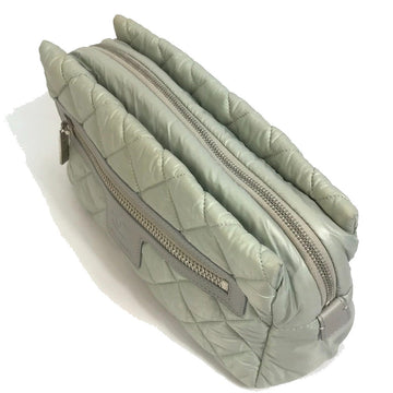 CHANEL Pouch A48615 Nylon Green type Cococoon Bag accessory Women Used