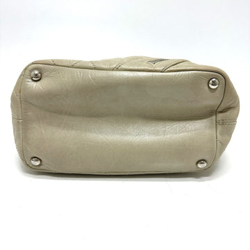CHANEL Shoulder Bag A34317 leather white Cambon Line Cotton Club CC COCO Mark