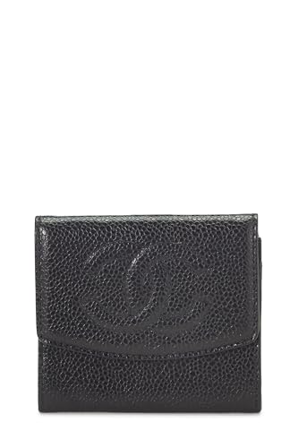 Chanel,  Black Caviar Timeless 'CC' Coin Purse, Black