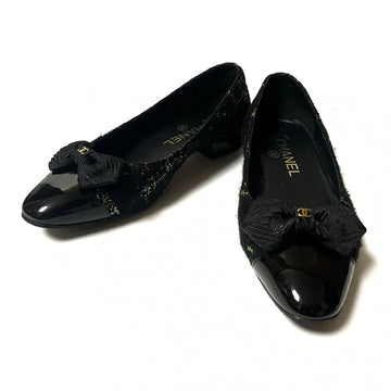Chanel tweed ballerinas 35.5
