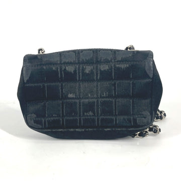 CHANEL Shoulder Bag Satin black bag pochette Lipstick Mirror CC COCO Mark Women Used