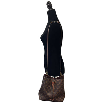 LOUIS VUITTON - Neonoe MM Monogram Brown Canvas Shoulder Bag FULL KIT