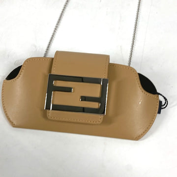 FENDI sunglasses 7AS069 leather beige FF logo sunglasses case