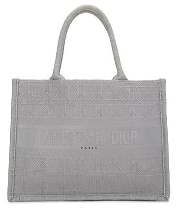 Dior, Grey Canvas Book Tote Medium, Grey